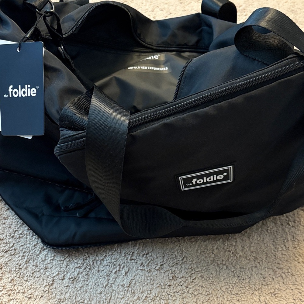 Foldie Black Foldable Duffle Bag NWT